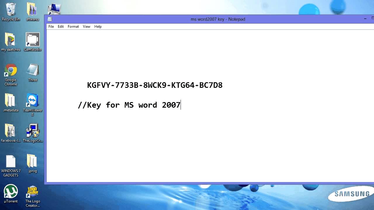 Microsoft word 2007 key free